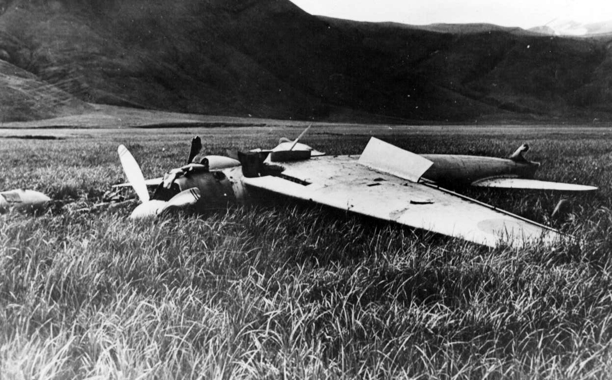 Zero crashed on Akutan Island