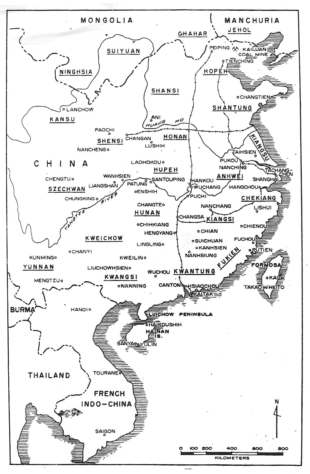 Map of China 1943