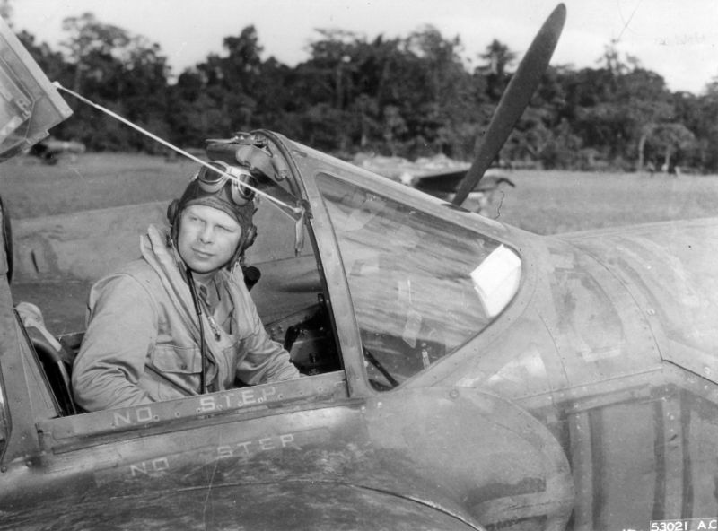 Richard Bong in his P-38