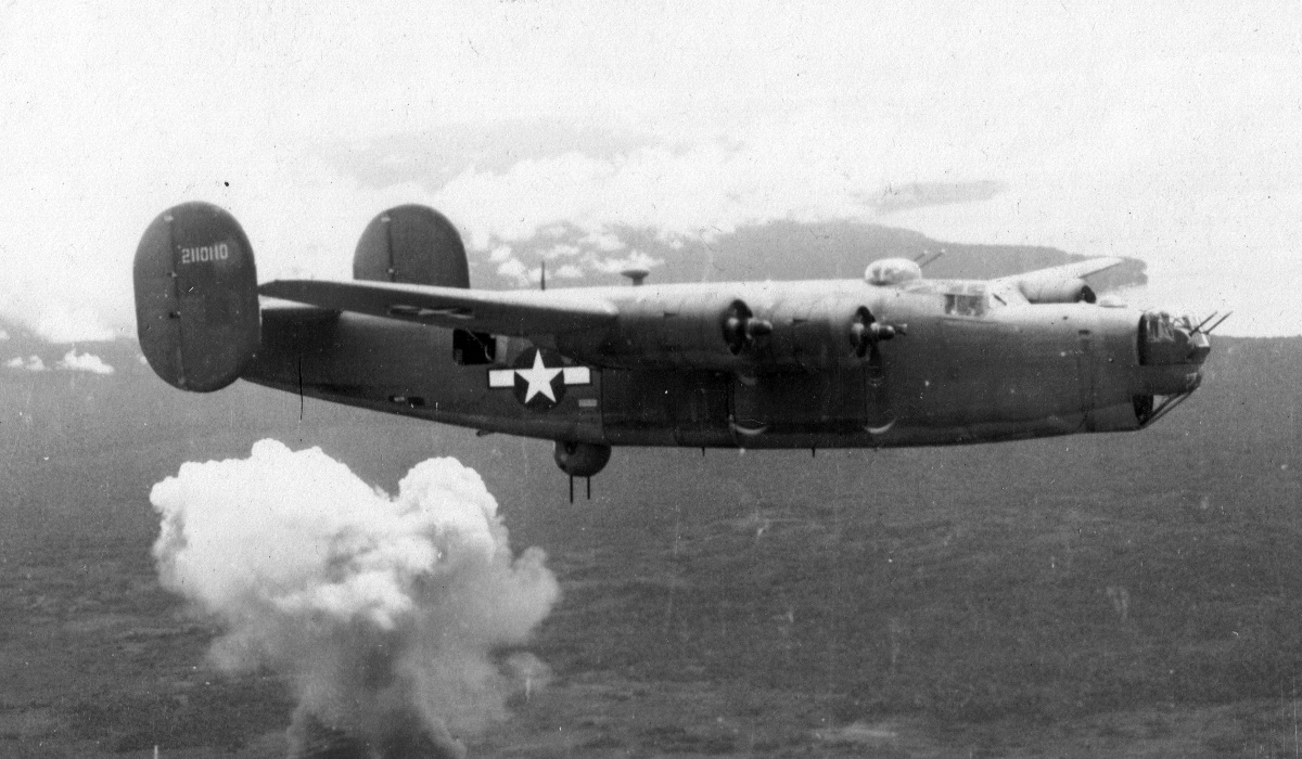 image of 5th BG B-24 over Biak